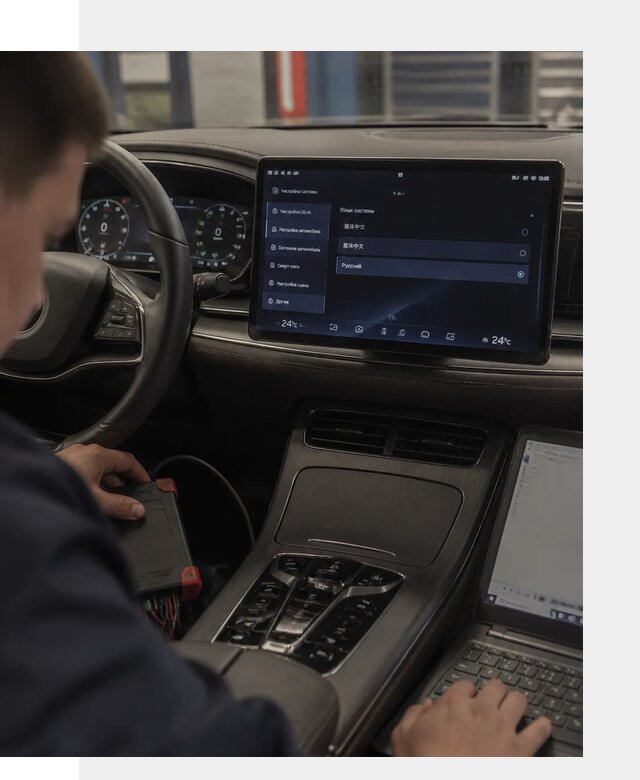 Русификация автомобиля BYD HAN для эксплуатации в Керчи